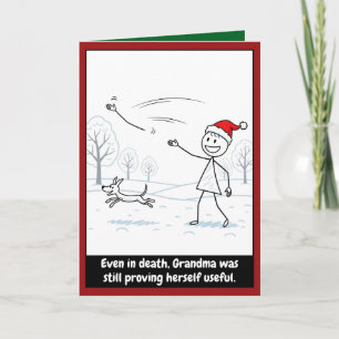 Lustige Stickman-Weihnachtskarte Karte