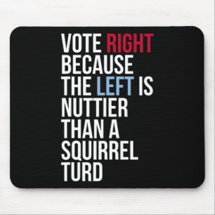 Lustige Stimme Rechts Links Verrückter Eichhörnche Mousepad