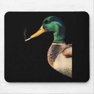 Lustige Stockente-Raucher-Zigarette-Meme Stockente Mousepad