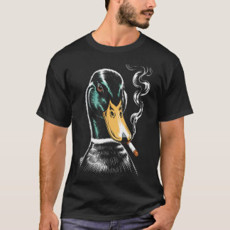Lustige Stockenten-Meme Stockente raucht Zigarette T-Shirt
