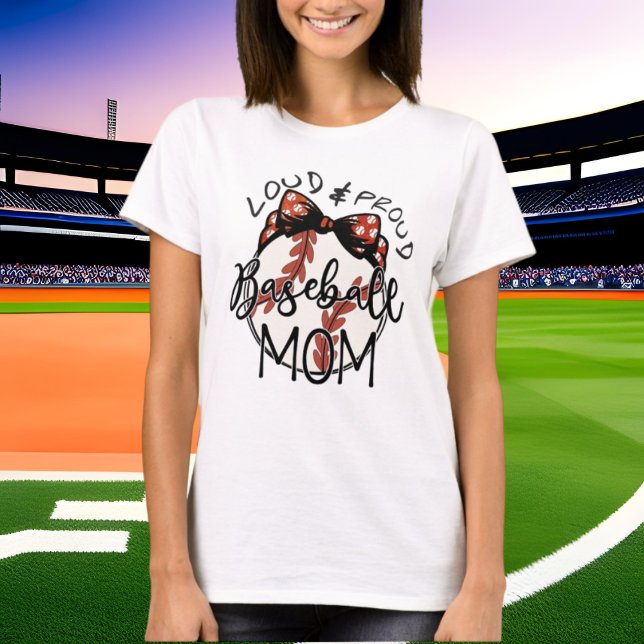 lustige, stolze Baseball Mama Wortart T-Shirt (Von Creator hochgeladen)