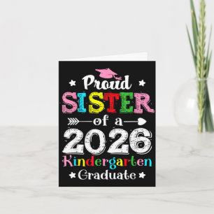 Lustige stolze Schwester einer Kindergartenklasse Karte