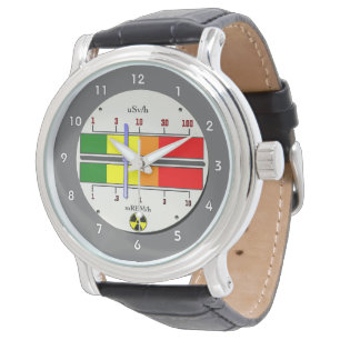 Lustige Strahlungs-Geigerzähler-Effekt-Armbanduhr Armbanduhr