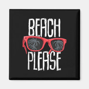 Lustige Strand-Sonnenbrille Palmen tropisch Magnet
