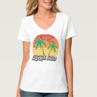 Lustige Strandbummler-Wortkunst  T-Shirt