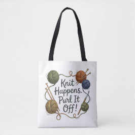 Lustige Stricktasche und Projektbag Tasche