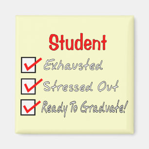 Lustige Studenten-Geschenke "bereiten vor, um zu Magnet