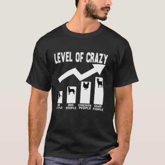 lustige Stufe des T-Shirts für Ziegen und Hühner