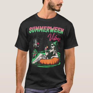 Lustige Summerween-Vibes Kürbis Gruseliger Urlaub T-Shirt