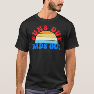 Lustige Suns Out Dads Out Retro-Sonnenuntergang-Ty T-Shirt