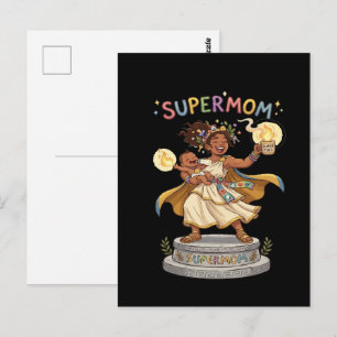 Lustige Super-Mama griechische Göttin Mutterschaft Postkarte