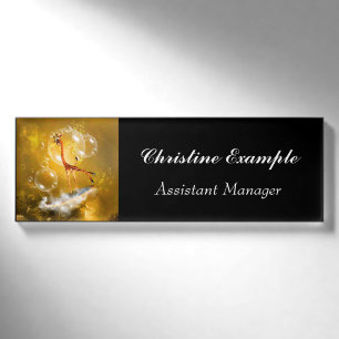 Lustige surfende Giraffe Namenschild