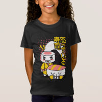 Lustige Sushi Karate Kämpfer Cartoon-Design