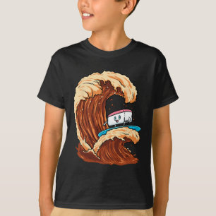Lustige Sushi-Surfer reiten auf Sojasoßen-Welle Ku T-Shirt