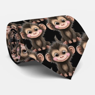 Lustige Süße Affe Kawaii Krawatte