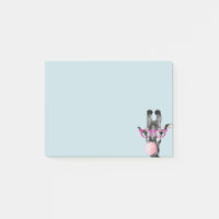 Lustige süße Giraffe Glas Rosa Bubble Gum