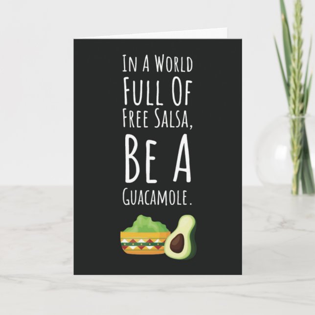 Lustige Süße Guacamole Karten Fiesta Avocado Mexik (Vorderseite)