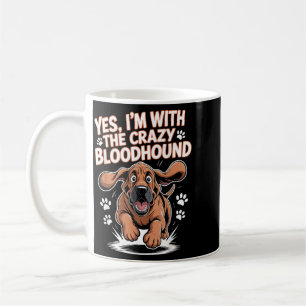 Lustige süße Haustier-Hunde-Rasse mit dem verrückt Kaffeetasse