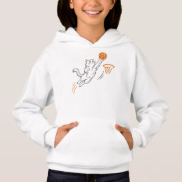 Lustige süße Hoops-Katze Hoodie