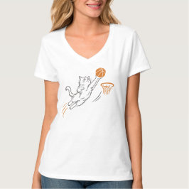 Lustige süße Hoops-Katze T-Shirt