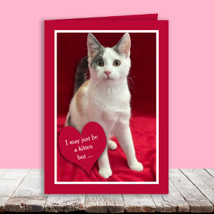 Lustige süße Kätzchen Valentinstag Puns Karte