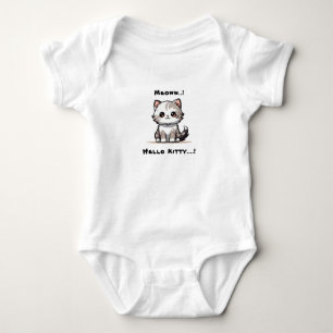 Lustige süße Katze Catmas Humor Baby Strampler