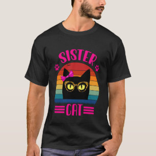 Lustige süße kleine Schwesterkatze mit Leopardenbr T-Shirt