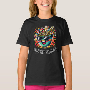 Lustige süße Nudel-Cartoon-Ramen-Schüssel T-Shirt