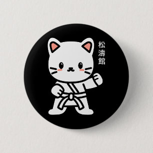 Lustige süße originale japanische Kalligrafie Shot Button