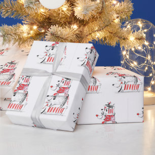 Lustige Süße Weihnachtshunde Frohe Weihnachten  Geschenkpapier