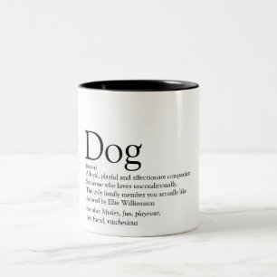 Lustige süße weltbeste jemals Hund-Definitionszita Zweifarbige Tasse
