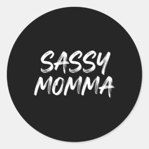 Lustige Sy-Mama sarkastischer Humor Mama Leben Sag Runder Aufkleber