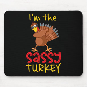 Lustige Sy Truthahn passende Familientruppe Thanks Mousepad