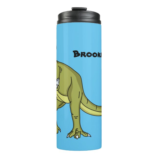 Lustige T-Rex-Dinosaurier-Illustration  Thermosbecher (Vorderseite)