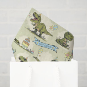Lustige T-Rex-Dinosaurier-Jurassic-Jungen-Geburtst Seidenpapier