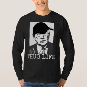 Lustige T - Shirts VERBRECHER-LEBEN-DONALD TRUMP