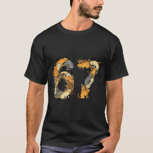 Lustige Tabby-Katzen 6 7 Meme Sechs Sieben Liebe A T-Shirt