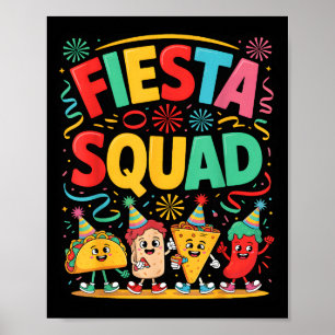 Lustige Taco-Fiesta-Truppe Cinco de Mayo Poster