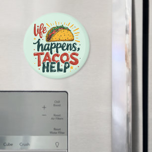 Lustige Taco-Liebhaber-Fiesta-Foodie-Humor-Kunst Magnet