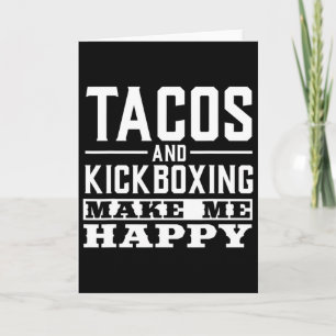 Lustige Taco-Shirts Tacos und Kickboxen Tees Männe Karte