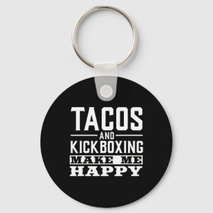 Lustige Taco-Shirts Tacos und Kickboxen Tees Männe Schlüsselanhänger