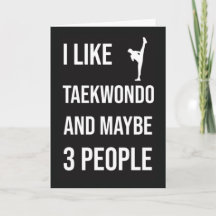Lustige Taekwondo Karten Sport Kampf Kämpfer Humor