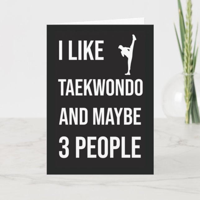Lustige Taekwondo Karten Sport Kampf Kämpfer Humor (Vorderseite)