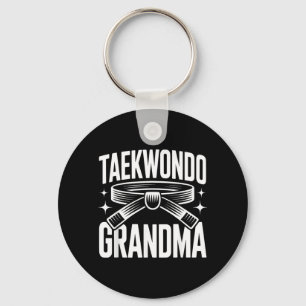 Lustige Taekwondo-Oma Schlüsselanhänger