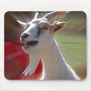 Lustige Tallking Ziegen-Fotografie Mousepad