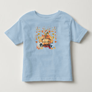 Lustige Tante Lieblingskleine KÜRBIS Zitat Blau Kleinkind T-shirt