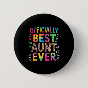 Lustige Tante offiziell Tante je bunt Spruch Button