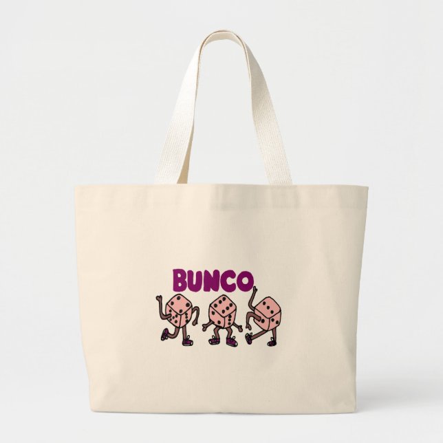 Lustige tanzende Bunco Würfel Jumbo Stoffbeutel (Vorne)