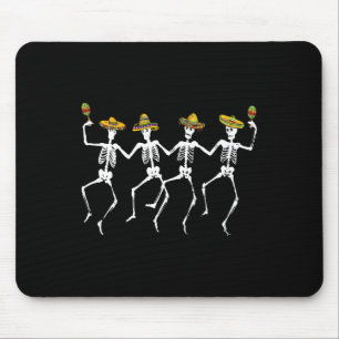 Lustige tanzende Skelette Sombreros Maracas - Cinc Mousepad