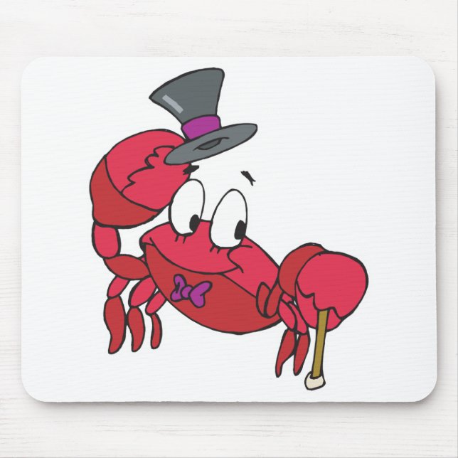 lustige Tanzkrabbe Mousepad (Vorne)